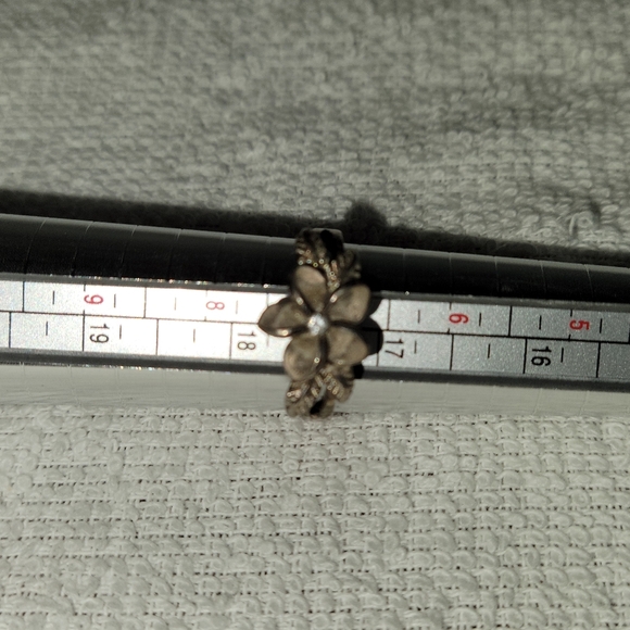 Vintage Flower ring 925 Sterling Silver size 7 - Picture 8 of 12